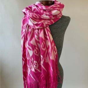 Pink Patterned Women's Scarf